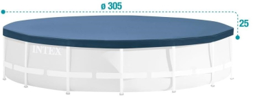 Preview: Intex Pool-Abdeckplane 305cm 